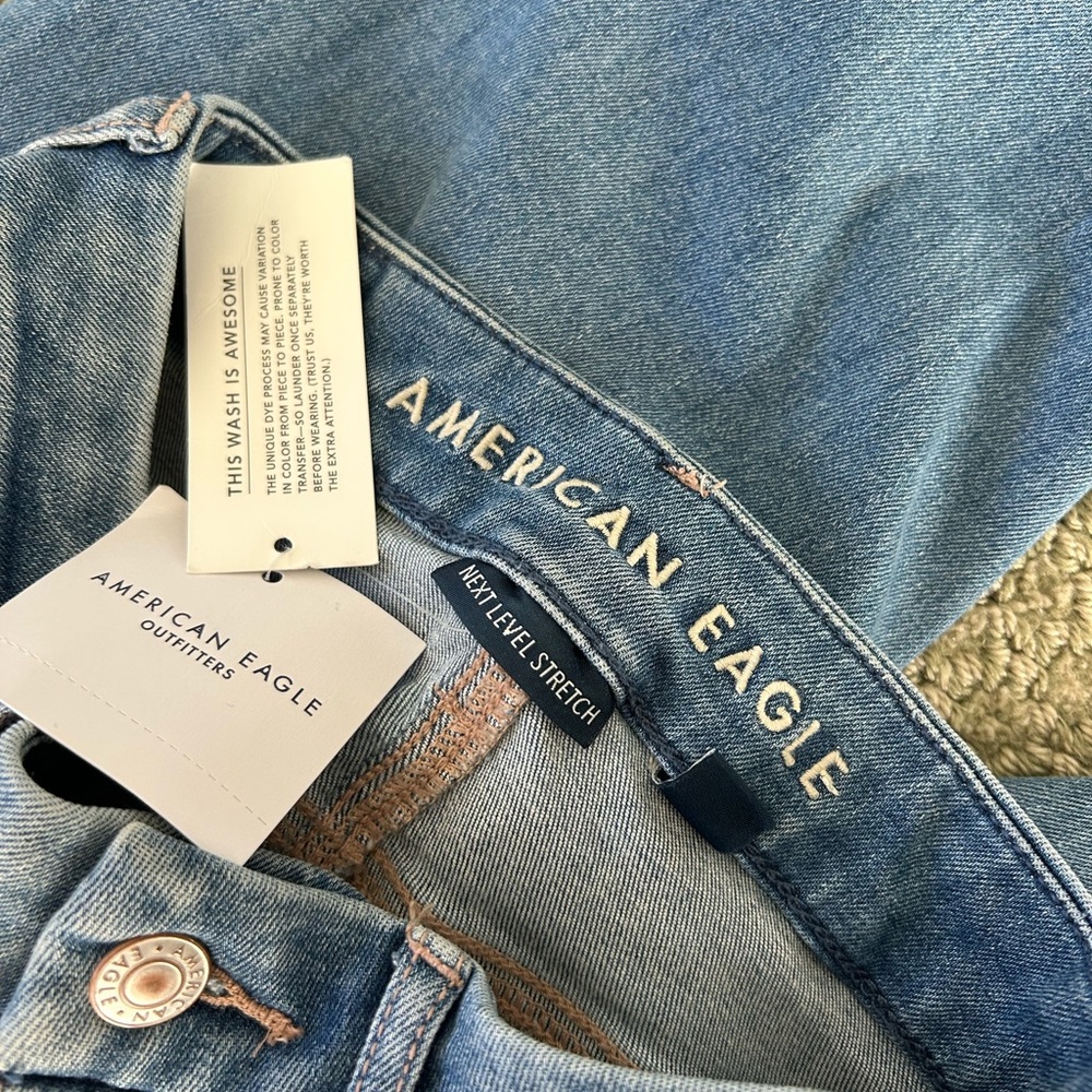 American Eagle Outfitters Blue Flare Wide Leg Jeans - Picture 3 of 4